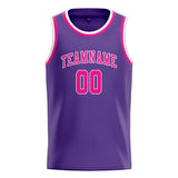 Custom Light Purple & Pink Colors Design Sports Basketball Jersey