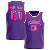 Custom Light Purple & Pink Colors Design Sports Basketball Jersey