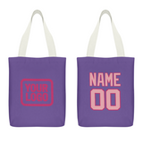 Custom Light Purple Light Pink Canvas Tote Bag