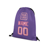 Custom Light Purple Light Pink Drawstring Bag