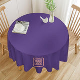 Custom Light Purple Light Pink Round Table Cloth