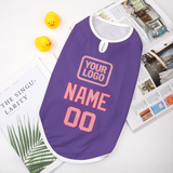 Custom Light Purple Light Pink Pet Vest