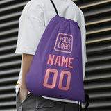 Custom Light Purple Light Pink Drawstring Bag