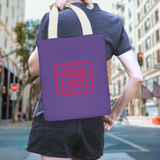 Custom Light Purple Light Pink Canvas Tote Bag