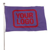 Custom Light Purple Red Flag