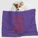 Custom Light Purple Red Pet Blanket