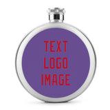 Custom Light Purple Red Hip Flask
