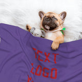 Custom Light Purple Red Pet Blanket