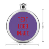 Custom Light Purple Red Hip Flask