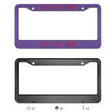 Custom Light Purple Red License Plate Frame