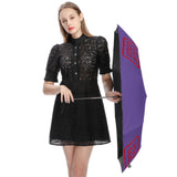Custom Light Purple Red Automatic Umbrella