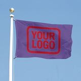 Custom Light Purple Red Flag