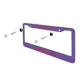 Custom Light Purple Red License Plate Frame