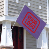 Custom Light Purple Red Flag