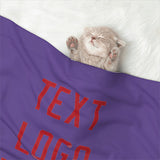 Custom Light Purple Red Pet Blanket