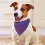Custom Light Purple Red Pet Scarf