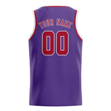 Custom Light Purple & Red Colors Design Sports Basketball Jersey