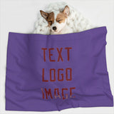 Custom Light Purple Crimson Red Pet Blanket