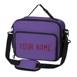 Custom Light Purple Crimson Red Lunch Bag