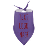 Custom Light Purple Crimson Red Pet Scarf