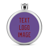 Custom Light Purple Crimson Red Hip Flask
