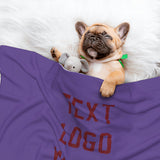 Custom Light Purple Crimson Red Pet Blanket