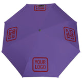 Custom Light Purple Crimson Red Automatic Umbrella