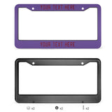 Custom Light Purple Crimson Red License Plate Frame