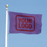 Custom Light Purple Crimson Red Flag