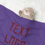 Custom Light Purple Crimson Red Pet Blanket