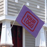 Custom Light Purple Crimson Red Flag
