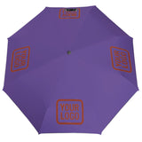 Custom Light Purple Coral Red Automatic Umbrella