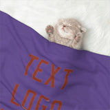 Custom Light Purple Coral Red Pet Blanket