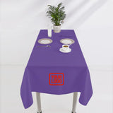 Custom Light Purple Coral Red Square Table Cloth
