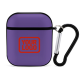Custom Light Purple Orange Red AirPods Case