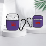 Custom Light Purple Orange Red AirPods Case