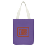 Custom Light Purple Orange Red Canvas Tote Bag