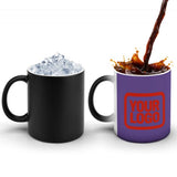 Custom Light Purple Orange Red Magic Mug