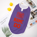 Custom Light Purple Orange Red Pet Vest