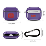 Custom Light Purple Orange Red AirPods Case (3rd Generation)