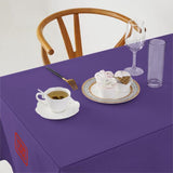 Custom Light Purple Coral Red Square Table Cloth