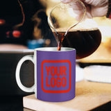 Custom Light Purple Orange Red Mug