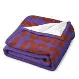 Custom Light Purple Coral Red Blanket