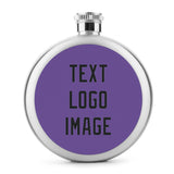 Custom Light Purple Black Hip Flask