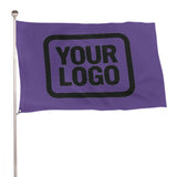 Custom Light Purple Black Flag