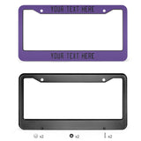 Custom Light Purple Black License Plate Frame