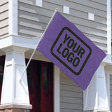 Custom Light Purple Black Flag