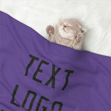 Custom Light Purple Black Pet Blanket