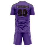 Custom Light Purple Brown Soccer Jersey