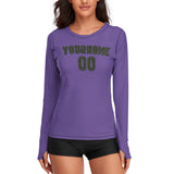Custom Light Purple Olive Women's Long-Sleeve Shirt